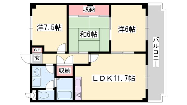 マリッチ今宿の物件間取画像